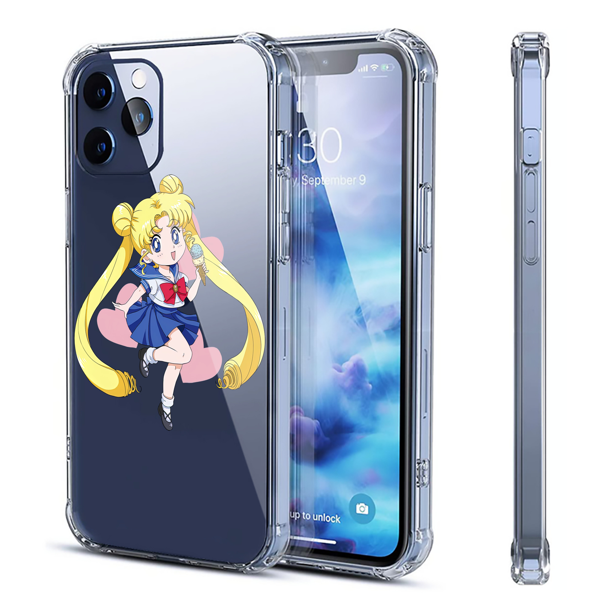 （画像用） 美少女戦士セーラームーン 愛野 美奈子 あいの みなこ Sailor Moon Aino Minako 【iPhone 12シリーズ対応】透明スマホケース（クリアソフトケース）